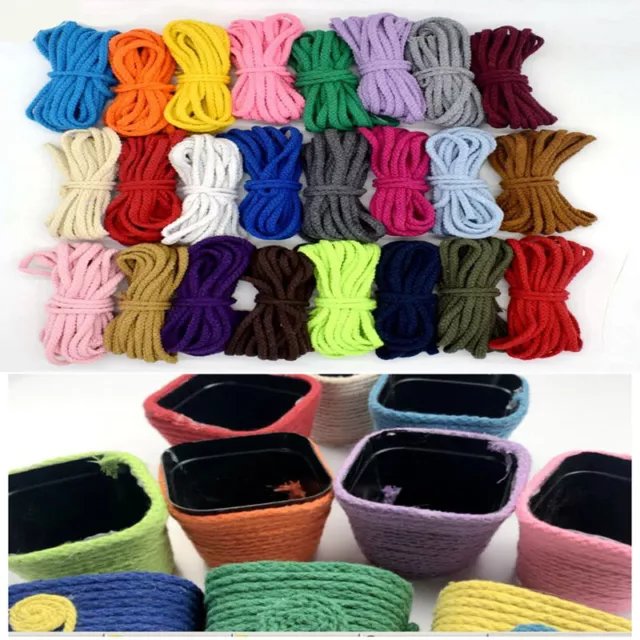 5meter Cotton Twisted Cord Rope Braided Macrame String Craft DIY Sewing Supply