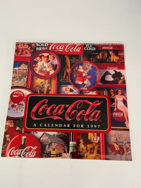 1997 Coke Coca-Cola Calendar Vintage Tin Signs Themed Mint Condition