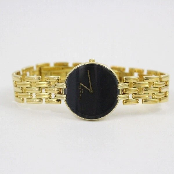 Christian Dior Bagheera Quartz Women's Watch Black x Gold D46-154-4 Case 26mm