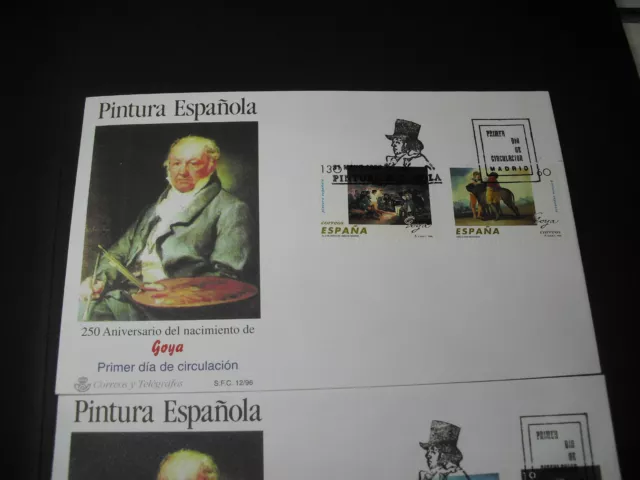 Span  España 1996 Edifil 3437/40 Pintura Española GOYA 250 ANV.  SPD FDC 2