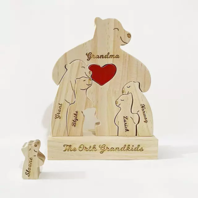 Puzzle en bois de la famille des ours, jouet à faire soi-même, Puzzle