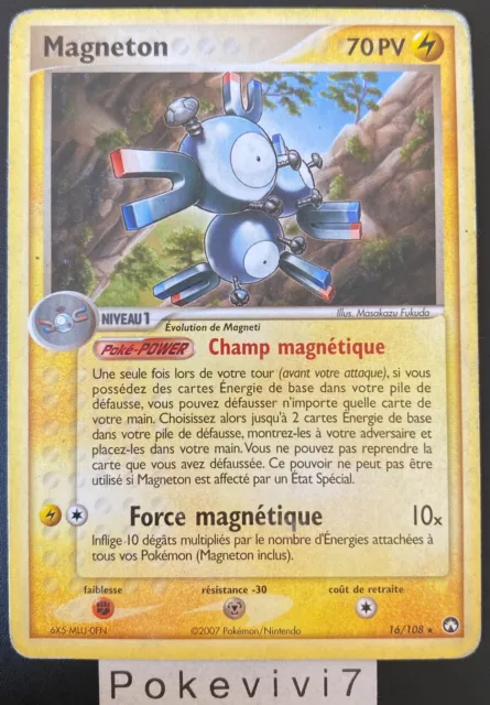 Pokemon Card MAGNETON 16/108 Rare Block EX Guardians of Power FR USED