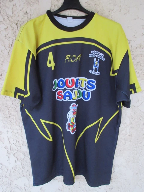Maillot Rugby Béziers Vintage N°4 - Taille 7 (XXL), Occasion Rare