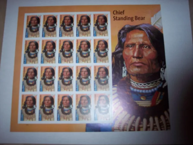 (20) USPS Forever Stamps - Chief Standing Bear -Free shipping-