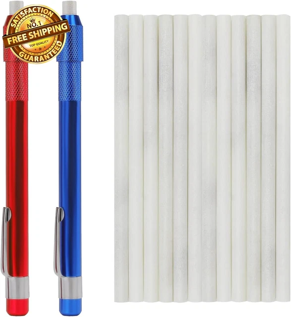 Soapstone Holder Pack of 14, 2Pcs round Soapstone Pencils with 12Pcs Soapstone R