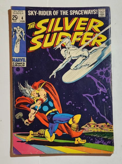 SILVER SURFER #4 1968 Stan Lee & John Buscema, Scarce KEY Issue, THOR