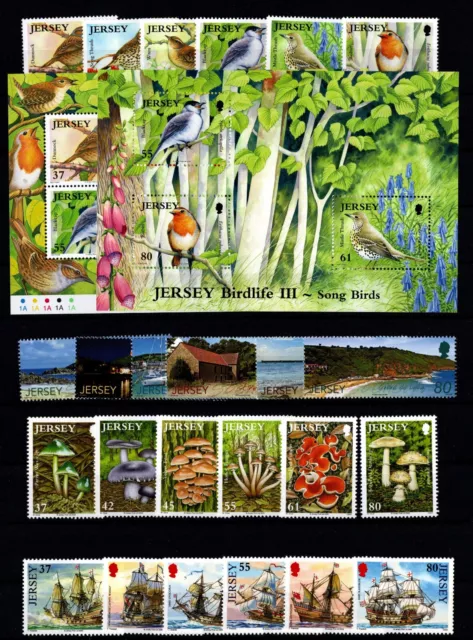 Jersey 2009  Complete Year Set  Commemoratives  10 Sets + 8 Minisheets  Mnh 2