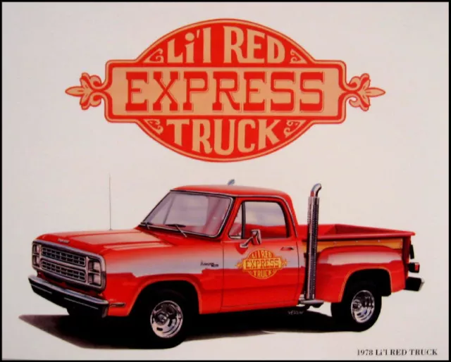 1978 1979 Dodge D150 Li'l Red Express Truck Print Lithograph 79