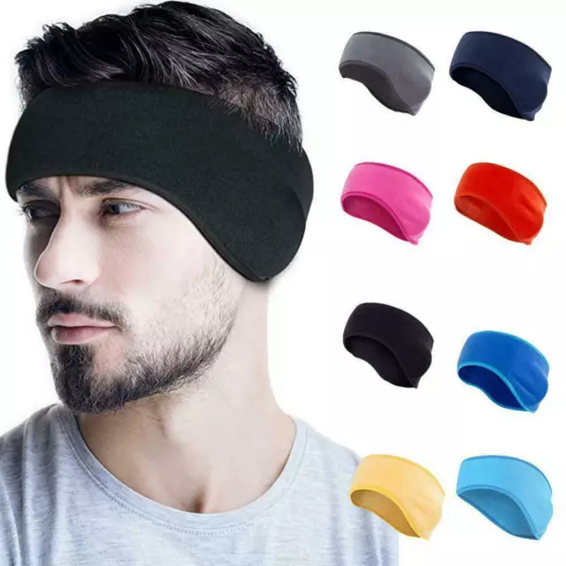 Fleece Winter Headband Ear Warmers Muffs For Men Women Yoga Ski Running X8C2