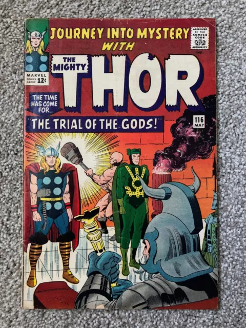 Marvel Silver-Age Comic Book:  Journey Into Mystery 116 with the Mighty Thor