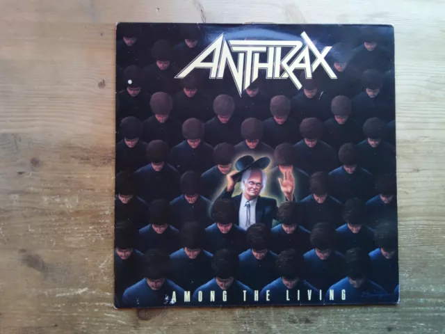 Anthrax Among The Living 1st Press VG Vinyl LP Record ILPS 9865 SIGNED & PHOTOS