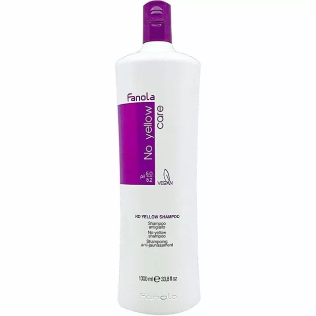 Fanola No Yellow Shampoo Purple Shampoo Toner For Blond/Grey Hair - 1000ml