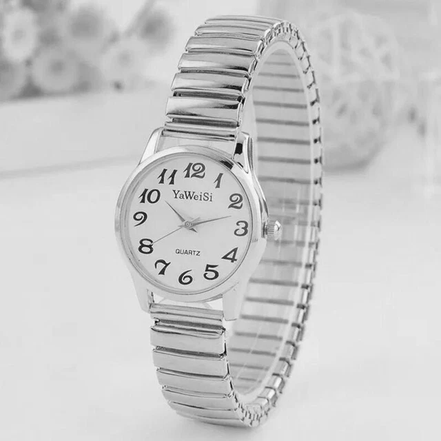 Ladies wrist watch sales with stretch band