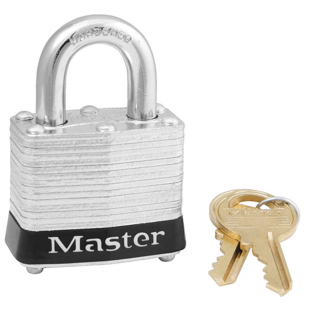 MASTER LOCK 3KAS12BLK Lockout Padlock,KA,Black,1-1/4"H,PK12