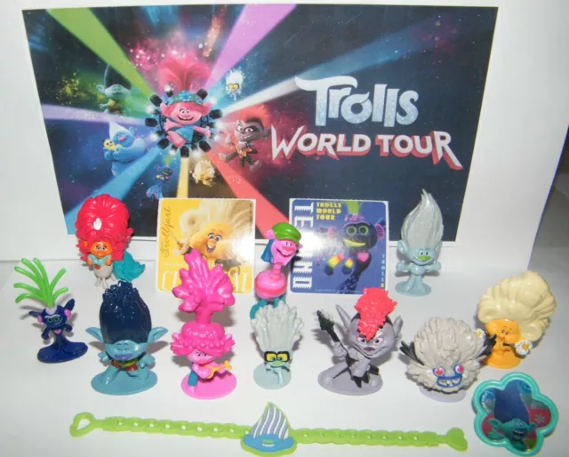 Trolls World Tour Movie Party Favors 14 Set with 10 Figures 2 Fun Stickers More