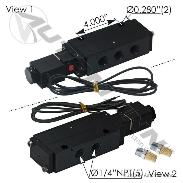 FOUR WAY ELECTRONIC Solenoid Air Valve Tailgate Locking Control Part