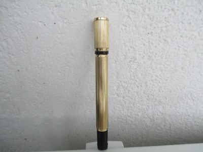 SAFETY PEN RETRATTILE KAWECO ANNI 30 LAMINATA ORO 14k REVISIONATA FUNZIONANTE 