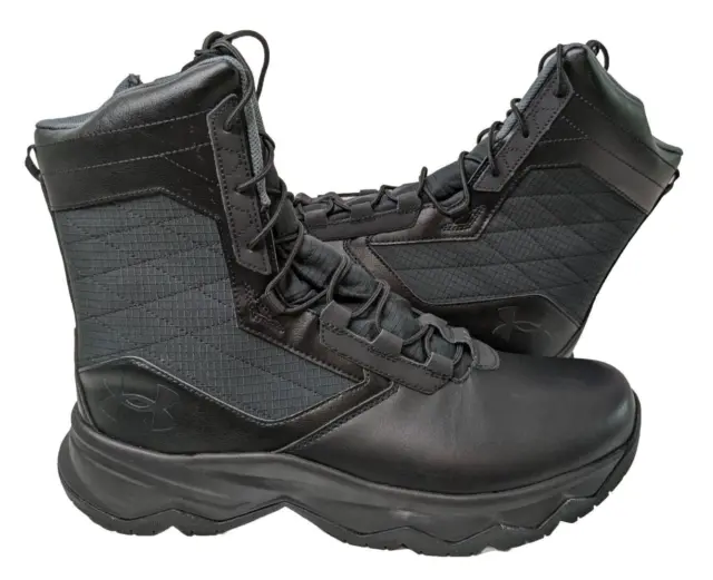 UNDER ARMOUR MEN'S UA Stellar G2 6 Side Zip Tactical Boots - 3025579-001-  Black $91.95 - PicClick