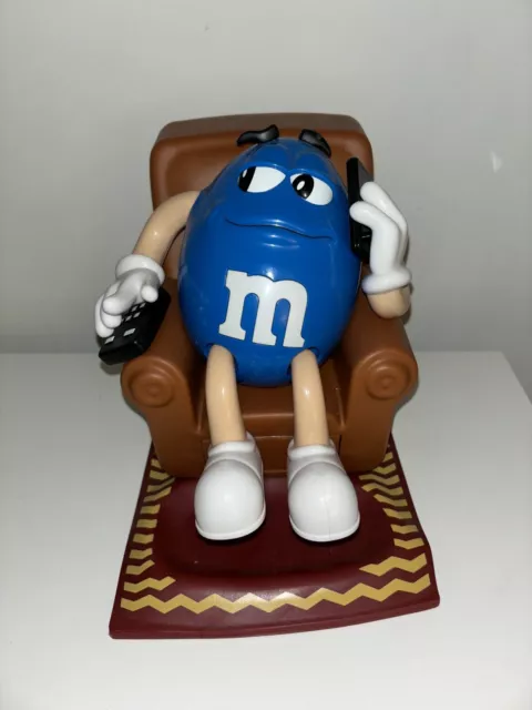 M&M's Blue Recliner Chair Candy Dispenser Rare Tested and Working Seat Sweets