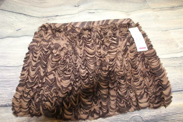 Michael Michael Kors tiered ruffle skirt snake print 10 chocolate brown