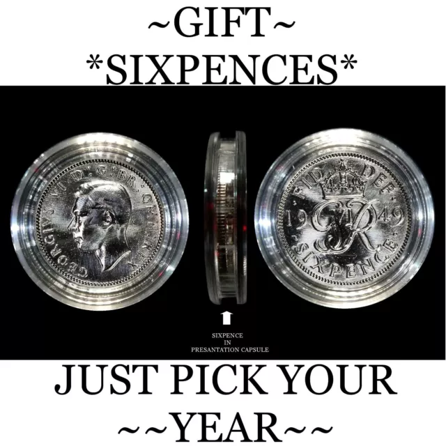 68,67,66,65,Birthday,Present, Lucky Sixpence,1947 To 1967 "Ideal Small Gifts"