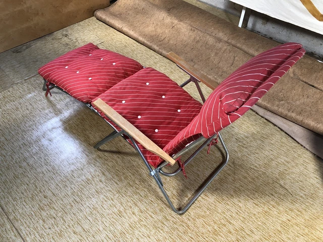 DDR CAMPINGSTUHL LIEGESTUHL gepolstert Sonnenliege klappbar Vintage Alt  Retro EUR 50,00 - PicClick DE