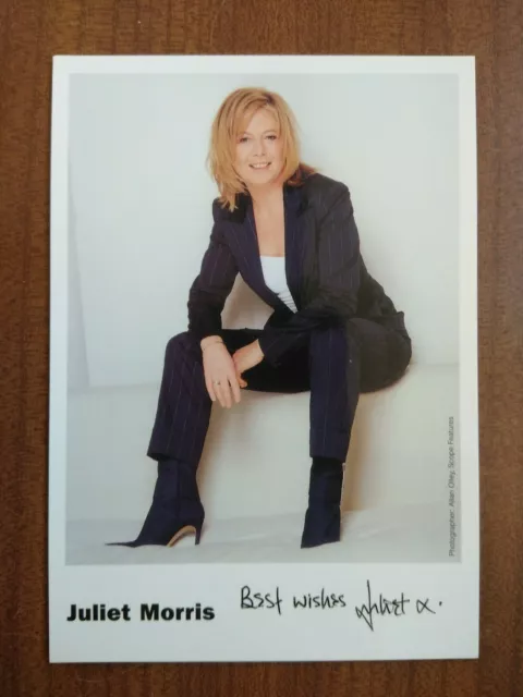 Juliet Morris Hand Signed Autograph Fan Cast Photo Card Television Presenter