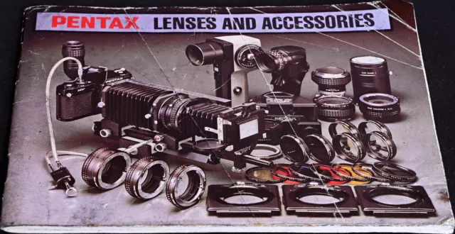 Original Pentax Lenses & Accessories Guide 1984 Edition - Excellent