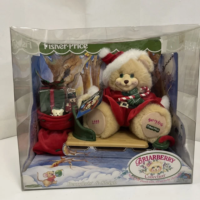 Briarberry Collection 1999 Christmas Berrykris & Sleigh Bear Fisher Price Décor