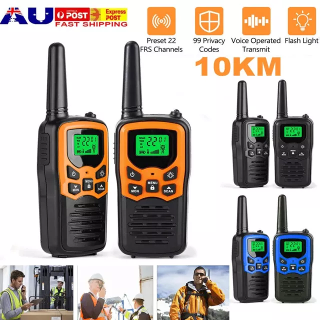 2/4pcs Walkie Talkie Handheld Radio 22 Channels UHF 400-470 MHz With Dual Band