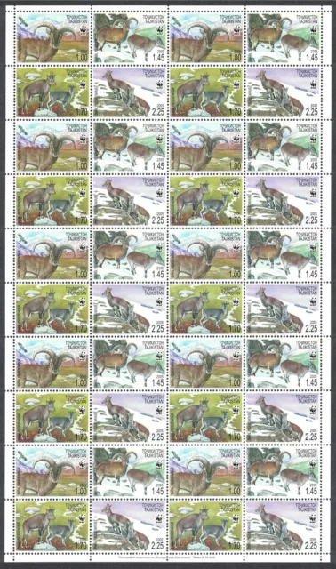 Tajikistan WWF Bharal Full Sheet 2005 MNH SG#282-285 MI#392-395