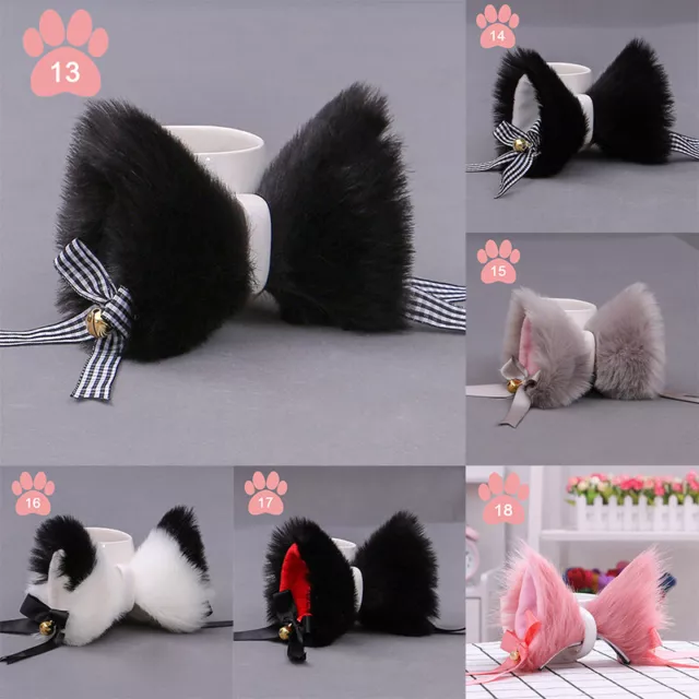 Cat Fox Ears Hairpin Fluffy Plush Cosplay Clip Barrette Party Costume Access Q❤