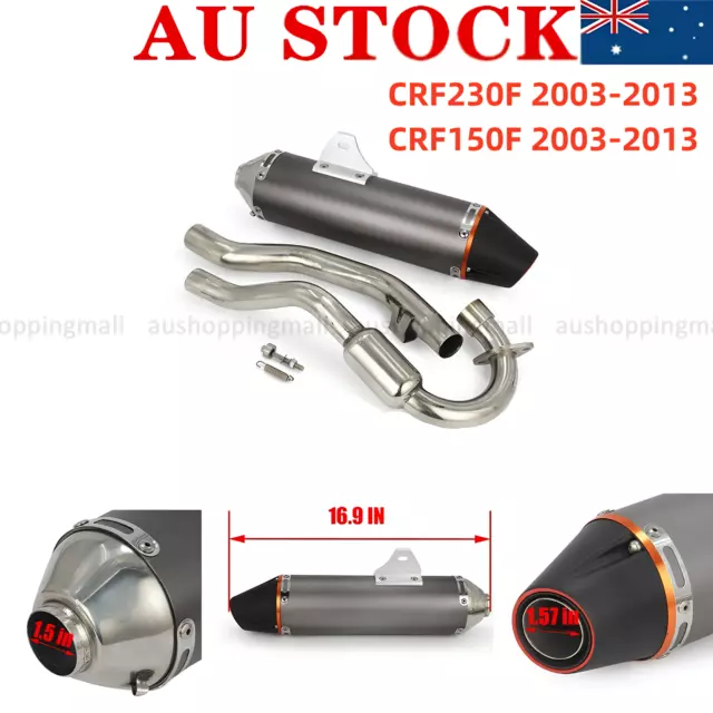 Motorcycle Full Exhaust Muffler System Pipe For CRF150F 230F 2003-2013 Dirt Bike