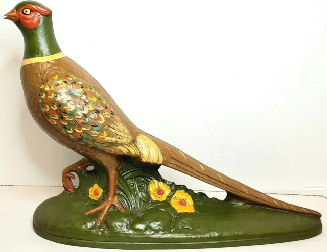 Vintage 70’s Holland Mold Ceramic PHEASANT Bird Statue Figurine 10"x13"