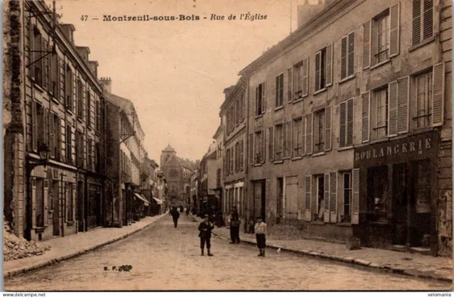 17261 cpa 93 Montreuil sous Bois - Rue de l'Eglise