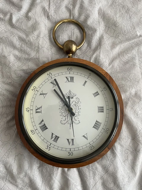 OROLOGIO BROM VINTAGE DA PARETE FUNZIONANTE  25 cm.