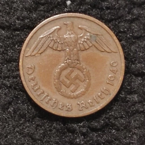 German 2 Reichspfennig 1940 WWII Coin