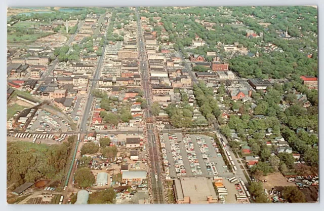 Postcard Michigan Holland Festival Parade Aerial View Chrome Unposted A521
