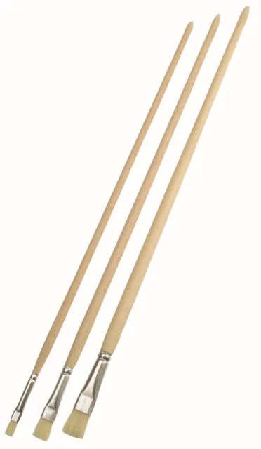 Gussowpinsel Malpinsel Farbpinsel BASIC Holzstiel helle Chinaborste 3er-Set
