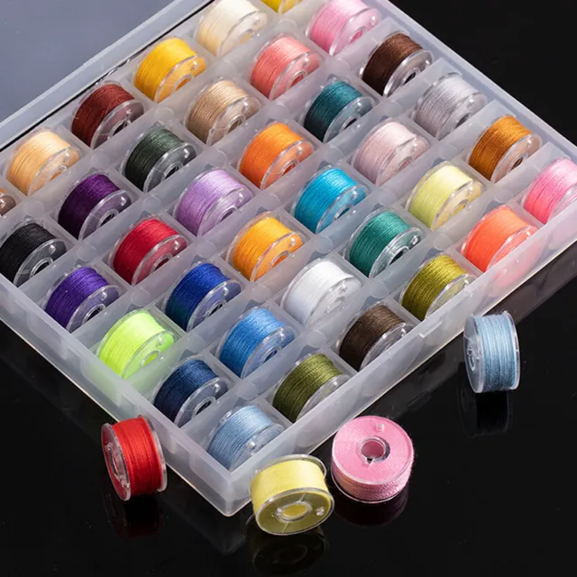 Juego de cajas de bobinas de coser bobina máquina de coser bobina máquina de puntada multicolor carretes wi