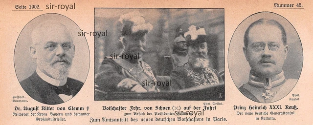 AUGUST RITTER VON Clemm von Schoen Prinz Heinrich XXXI. Reuss