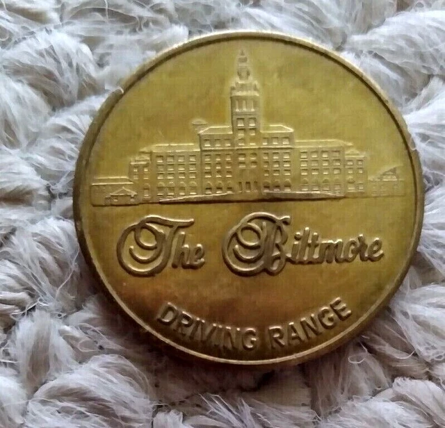 VINTAGE THE BILTMORE, Golf Driving Range Token Coin, Miami / Coral