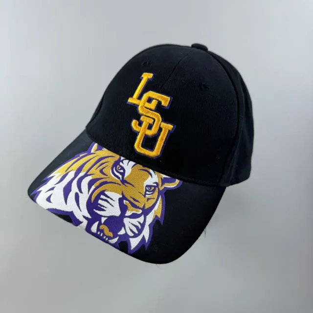 LSU Tigers Hat Cap Men Big Logo NCAA Sports College University Basketball VTG