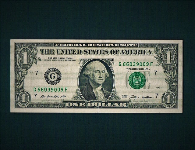 $1.00 2009 Federal Reserve GF-Block with "Roller Guide Transfer"Error~Nice(VF)