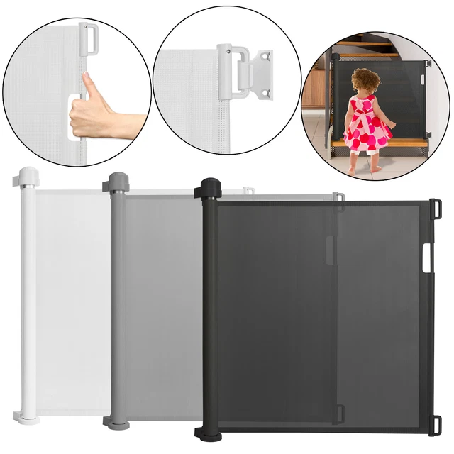 Pro PVC Türschutzgitter Ausziehbar 0-150cm Tür Treppengitter Treppenschutzrollo