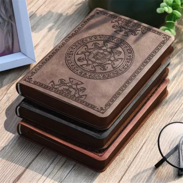Vintage Thick Blank Paper Notebook Notepad Leather Journal Diary