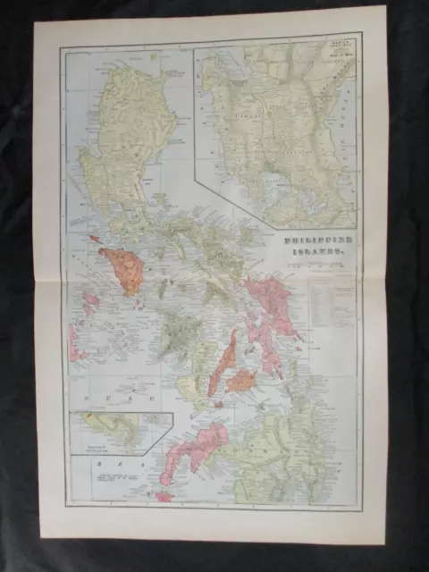 1899 SPANISH American War Map of the Philippine Islands - I COMBINE ...