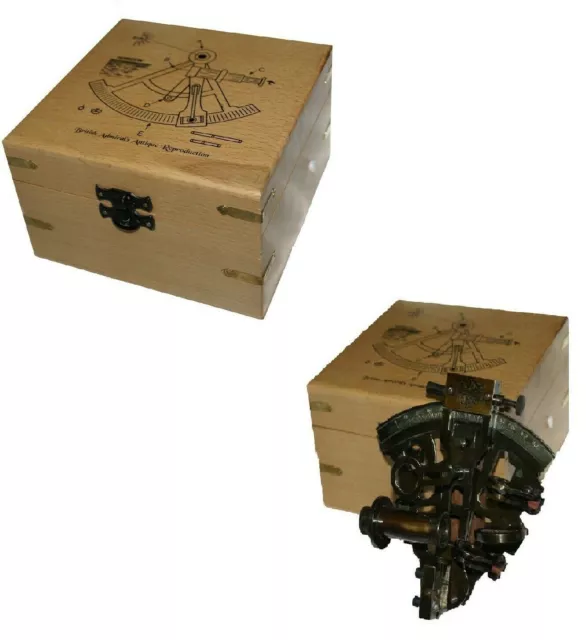 Sestante nautico K&H 1917 marina militare box scatola in legno idea regalo