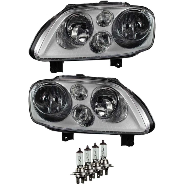 Phares Avant Gauche + Droite Pour VW Touran 1T1/1T2 – Halogène H7/H7, Avec Moteur électrique, Homologués E