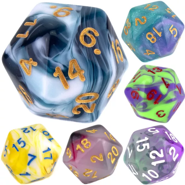 D20 Poly Dice *Premium* (Select Colour) / 20 Sided  RPG D&D DND Maths Games